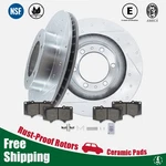 Front Drilled Brake Rotors Ceramic Pads Kit For Toyota Tacoma 4RUNNER Fj Cruiser. Fixed Price $108.71.