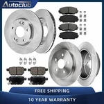 Front Rear Rotors Ceramic Brake Pads Kit For Toyota Corolla Pontiac Vibe. Fixed Price $133.99.