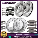 Front Rear Drilled Brake Rotors Pads Kit For Silverado Sierra 1500 Hd. Fixed Price $265.92.