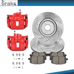 Front Brake Caliper Ceramic Pad Drilled Slot Rotor Kit For 03-2006 Toyota Matrix. Fixed Price $156.10.