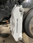 19 20 21 22 23 Porsche Cayenne Left Rear Brake Caliper White W/logo -26K-. Fixed Price $535.00.
