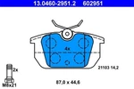 Ate Disc Brake Pad Set For Fiat Alfa Romeo Lancia Barchetta Bravo Sw 9950479. Fixed Price $31.72.