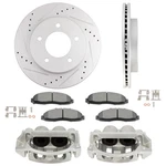 Pair Front Brake Calipers Drill Rotors And Ceramic Pads 1997-2003 Ford F-150. Fixed Price $193.83.