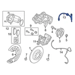 For Dodge Hornet 2023-2025 68606924AA Rear Brake Hydraulic Hose. Fixed Price $17.48.