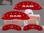 2002-2005 Dodge 1500 Front + Rear Red Mgp Brake Disc Caliper Cover Ramhead. Fixed Price $269.99.