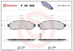 Brembo 56 059 Brake Pad Set, Disc For Nissan, Suzuki. Fixed Price $58.13.