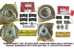 Oem Gen 2014-2016 Maserati Ghibli Quattroporte Front Rear Brake Pads Rotors. Fixed Price $603.41.