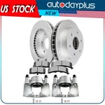 Front Disc Drilled Rotors Ceramic Pads + Brake Caliper For Chevy Gmc K1500 K2500. Fixed Price $172.55.