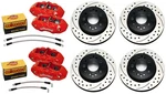 Wilwood Disc Brake SET,D8-6 & D8-4 Red Calipers,drilled ROTORS,65-82 Corvette. Fixed Price $2382.47.