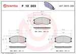 Brembo 10 003 Brake Pad Set, Disc For Chevrolet (sgm) Dae. Fixed Price $89.58.