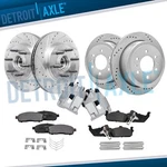 2WD Front Rear Drilled Rotors Brake Pads Calipers Ford F-150 Mark Lt. Fixed Price $447.74.