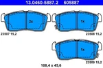 For Ate 13.0460-5887.2 Brake Pad Set, Disc. Fixed Price $58.86.