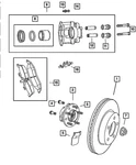 Genuine Mopar Disc Brake Piston Package 5086166AA. Fixed Price $8.69.
