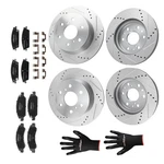 Front Rear Brake Rotors+ceramic Pads Kit For Cadillac Escalade 2015-2020. Fixed Price $209.05.