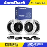 Front Rear Drilled Slotted Brake Rotors Ceramic Pads For 2006-2014 Dodge Charger. Fixed Price $171.50.