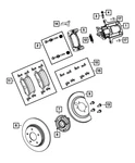 Genuine Mopar Disc Brake Caliper Adapter 68509719AA. Fixed Price $107.69.
