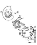 Genuine Mopar Disc Brake Caliper Adapter Left 5073649AA. Fixed Price $165.59.