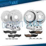 Front & Rear Drilled Rotors + Brake Calipers Pads Kit For Dodge Ram 1500. Fixed Price $546.89.