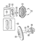 Genuine Mopar Disc Brake Caliper Assembly Left 68248389AA. Fixed Price $880.18.