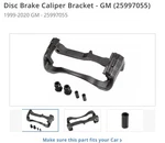 New Oem Fr Rh Disc Brake Caliper Bracket GM(25997055) 1999-2020 Express Savana. Fixed Price $200.00.