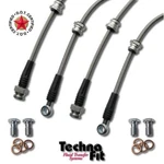 For 16-21 Mazda Front Rear Techna-fit Stainless Braided Steel Brake Line Set. Fixed Price $121.95.