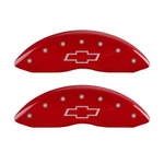 Mgp 4 Caliper Covers Engraved F&r Bowtie Red Finish Silver Ch. Fixed Price $319.99.