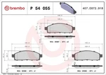 Brembo P54055 Front Brake Pad Set Fits Fiat Mitsubishi Ram 1200 Fullback L200 /. Fixed Price $55.06.