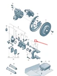 Audi A8 Rear Right Brake Carrier And Pad Retaining Pin 4H0615426A. Fixed Price $249.94.