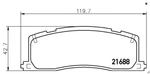Mintex Disc Brake Pad Set MDB1547 / 04466-28010 Fits Toyota Previa 91-97. Fixed Price $24.95.