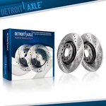 10.7" Rear Drilled Brake Rotors For Audi A3 Quattro Vw Golf Eos Gti Jetta Passat. Fixed Price $64.83.