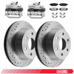 Rear Disc Brake Rotor & Pad + Caliper For Cadillac Chevrolet Gmc 2014-2020. Fixed Price $208.83.