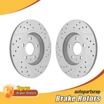 Rear Drilled & Slotted Disc Brake Rotors For Audi A4 A5 A6 A7 Quattro Allroad Q5. Fixed Price $59.14.