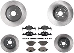 Coated Front & Rear Disc Brake Rotors Pads Fits 530I 530E 18-2022 348MM. Fixed Price $519.00.