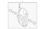 Genuine Nissan Disc Brake Caliper 44001-JF21D. Fixed Price $1773.29.
