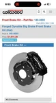 Wilwood Forged Dynalite Front Brake Kit 11.00 Rotor (part No. 140 8695). Fixed Price $900.00.
