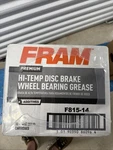 (case Of 10) Fram F815-14 Hi Temp Disc Brake Wheel Bearing Grease Oz Tubes. Fixed Price $62.99.