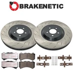 Front Brakenetic Slotted Rotors+ceramic Pads Hellcat Srt W/6 Piston Brembo. Fixed Price $546.21.