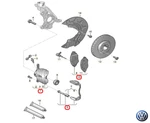 Original Vw/audi 8V0615124D 8V0615126A Brake Caliper + Pads Seat Skoda. Fixed Price $334.03.