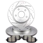 Rear Drilled Brake Rotors & Pads For Chrysler Town Country Dodge Grand Caravan. Fixed Price $75.79.