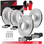 For 2003-2009 Toyota 4RUNNER Front Rear Drilled Rotors + Ceramic Brake Pads 4.7L. Fixed Price $163.99.