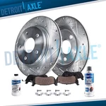 Rear Drilled Brake Rotors + Ceramic Pads For Audi 2WD Beetle Jetta Golf. Fixed Price $64.45.
