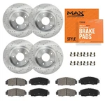 Front & Rear Drilled Brake Rotors + Pads For 2016 2017 2018-2021 Honda Civic. Fixed Price $191.66.