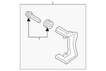 Genuine Volkswagen Caliper Mount 1K0-615-425-P. Fixed Price $227.41.