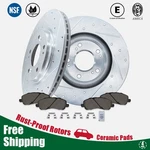 Front Drilled Brake Rotors And Ceramic Pads Kit For Dodge Avenger Jeep Compass. Fixed Price $79.20.