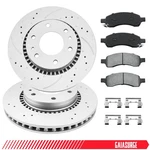 Front Drilled Rotors Ceramic Brake Pads For 2006-2009 Chevy Trailblazer Envoy. Fixed Price $97.46.