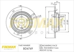 Fremax BD-6769 Brake Disc Ford, Land Rover. Fixed Price $45.58.