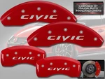 2017-2021 Honda "civic" Si Front + Rear Red Mgp Brake Disc Caliper Covers 4P Set. Fixed Price $299.99.