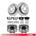 Rear Drilled Slotted Brake Rotors Calipers For 2013-16 Honda Cr-v Acura Rdx 2.4L. Fixed Price $150.99.