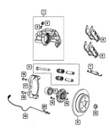 Genuine Mopar Disc Brake Caliper Assembly Left Rear 68577099AA. Fixed Price $220.60.