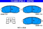 Ate 13.0460-5792.2 Brake Pad Set, Disc For Hyundai. Fixed Price $61.67.